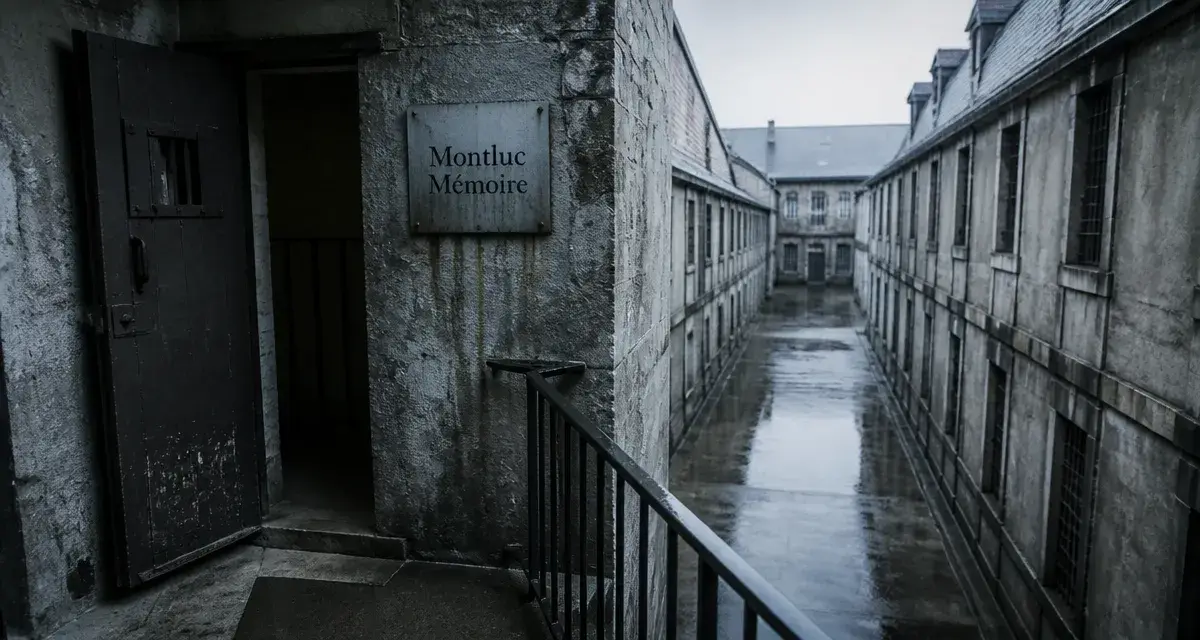 Ancienne prison lyon a visiter : cour de la prison de Montluc