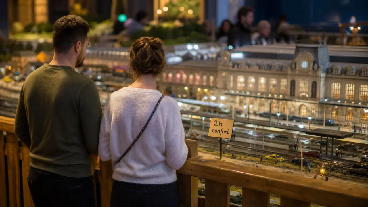 Combien de temps pour visiter Mini World Lyon : visiteurs voient le décor, ambiance 2h confort