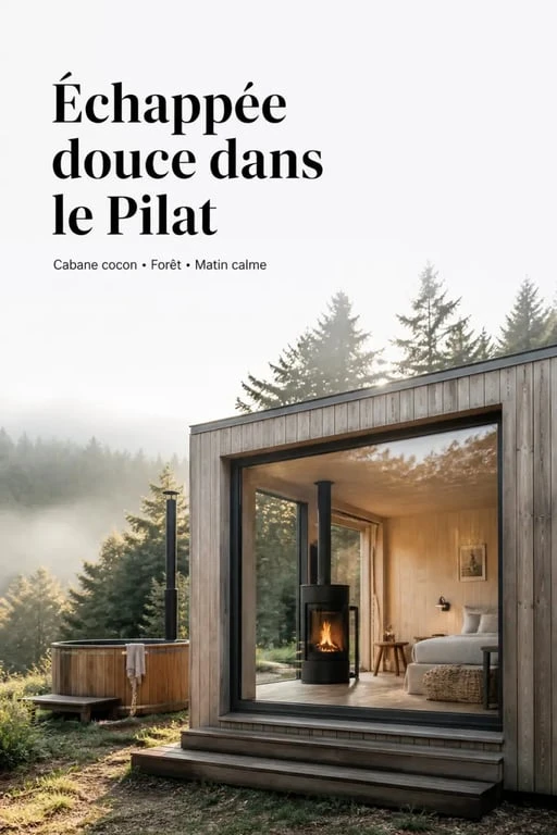 Week end en amoureux à 2h de Lyon : cabane cocon en forêt dans le Pilat