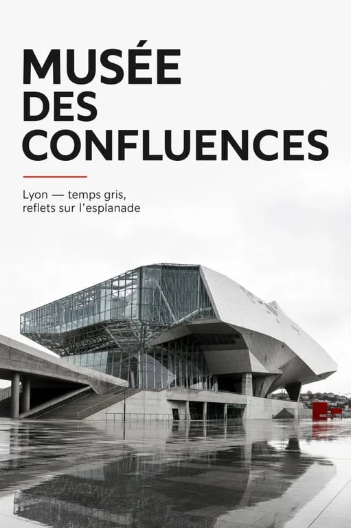 Quoi faire à Lyon quand il pleut : extérieur du Musée des Confluences à Lyon par temps gris