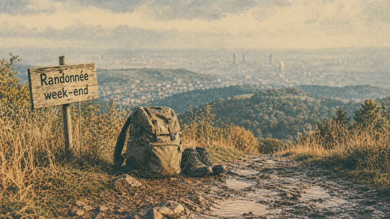 Randonnée pédestre ce week-end près de Lyon sur les Monts d’Or, sentier et chaussures