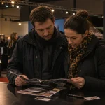 Salon de l'auto lyon 2025 : billets et visiteurs en hall de salon