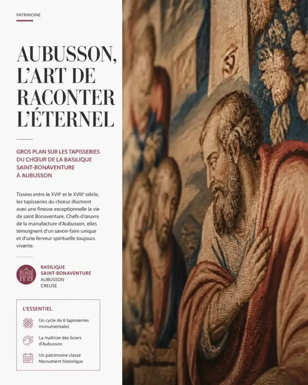Tapisseries d'Aubusson dans le chœur de la basilique Saint-Bonaventure de Lyon