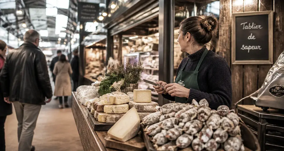 Les marchés de Lyon aujourd’hui : fromagerie et fromages affinés aux Halles Paul Bocuse