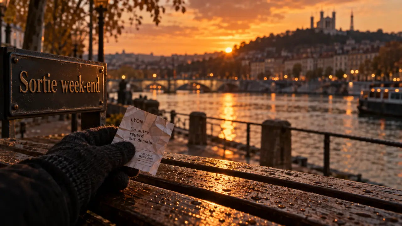 Sortie week end lyon : quai du Rhône à Lyon, coucher du soleil
