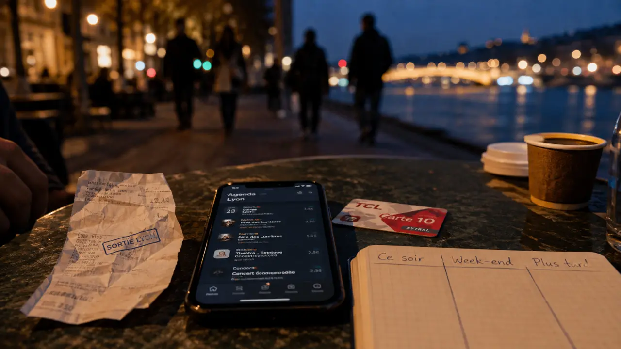 Sorties lyon : smartphone, métro et ticket pour choisir votre soirée
