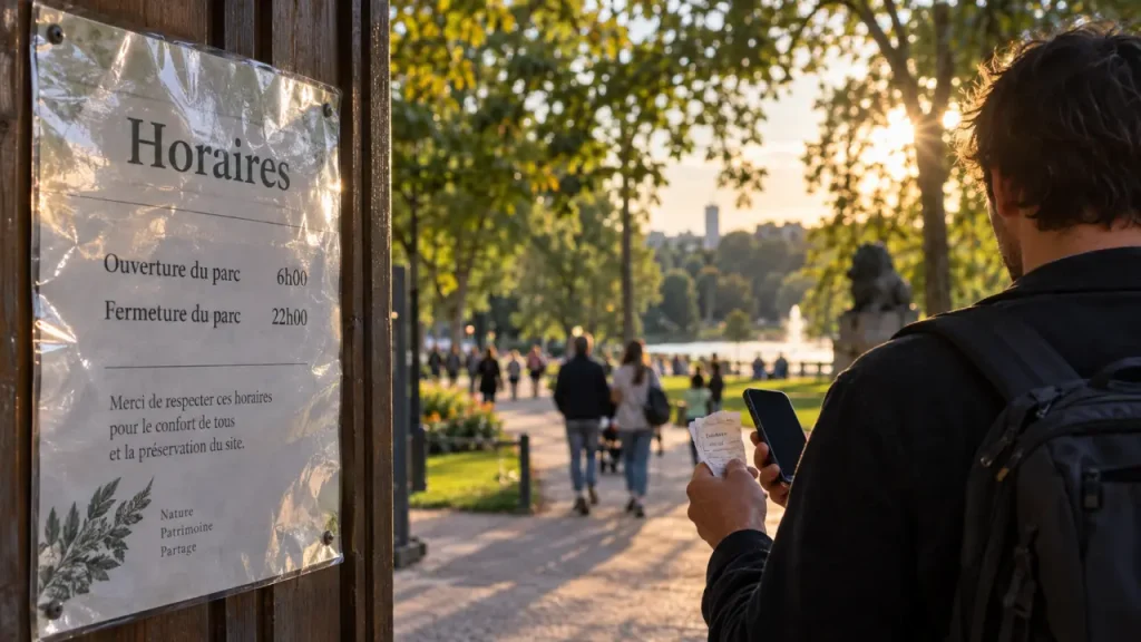 Parcs Lyon ouverts : affiche horaires au parc de la Tête d’Or à Lyon